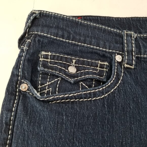True Religion Ricky Flap Big T Jeans Mens Blue Denim Relaxed Straight 38 x 32 - Picture 6 of 14